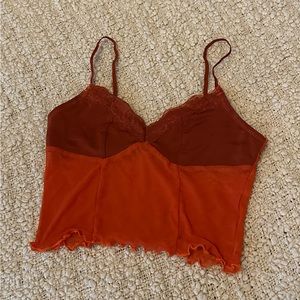 Red Mesh Croptop